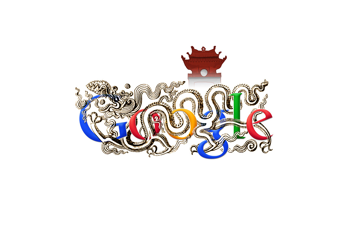 art culture doodle google search Vietna hanoi dragon