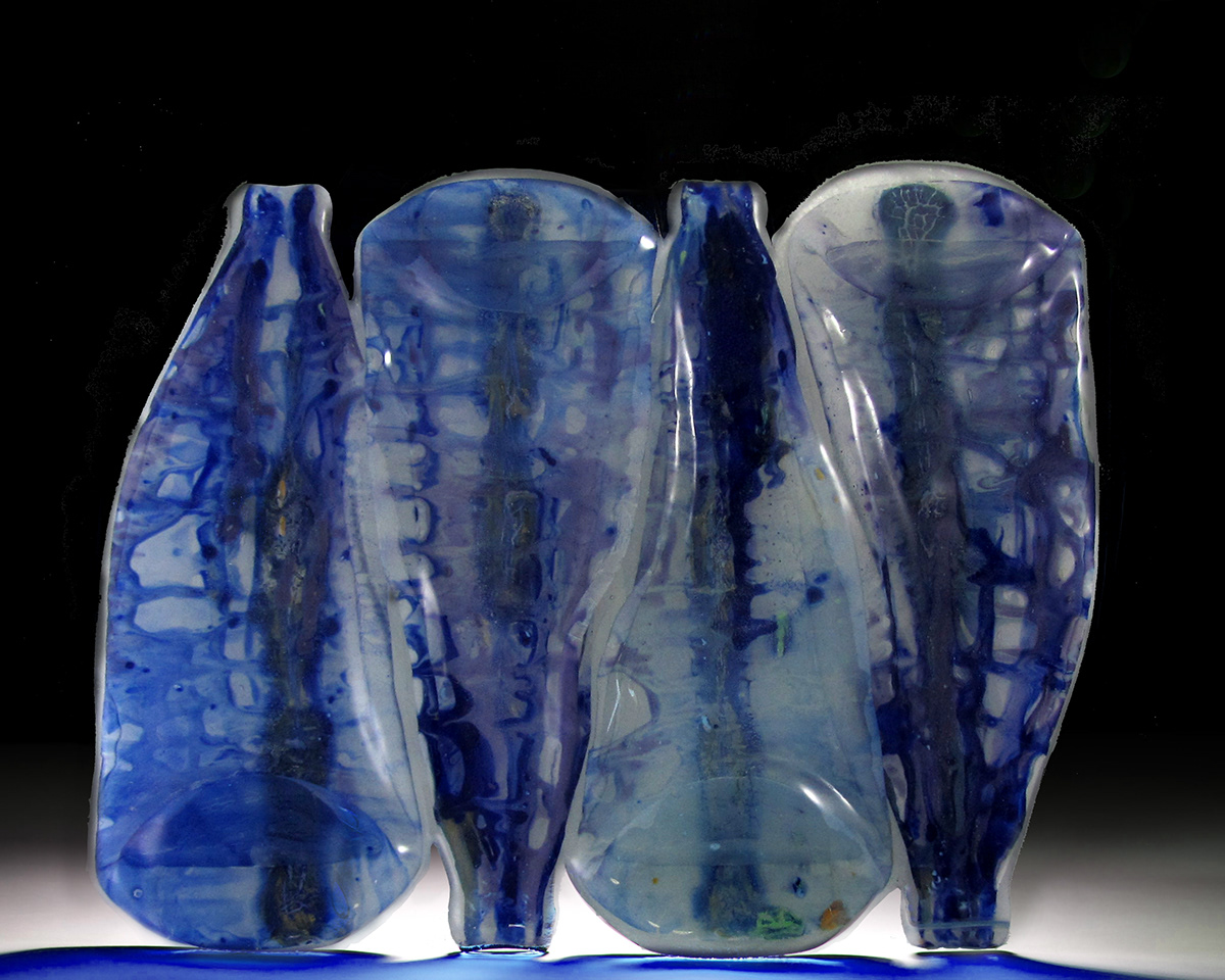 Reprocessing Reusing renewing Kiln Fused glass art handmade Glass recycling glass Fine Arts Mixed Media Sculpting
