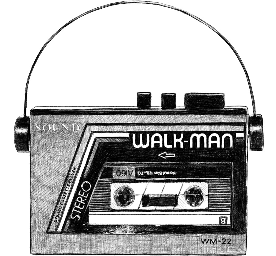 game boy C64 Computer Drawing  pencil walkman pong tamagotchi editorial sketch