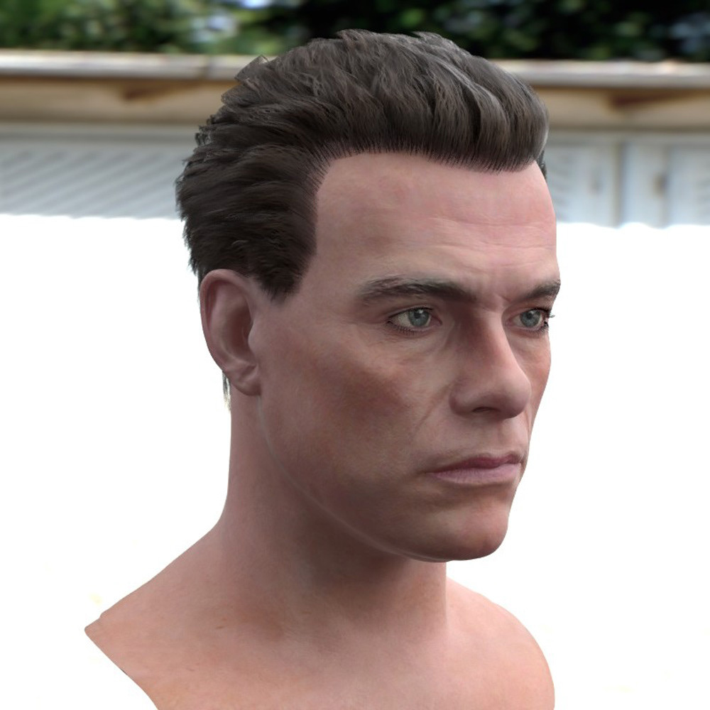 3d model Jean Claude Van Damme head