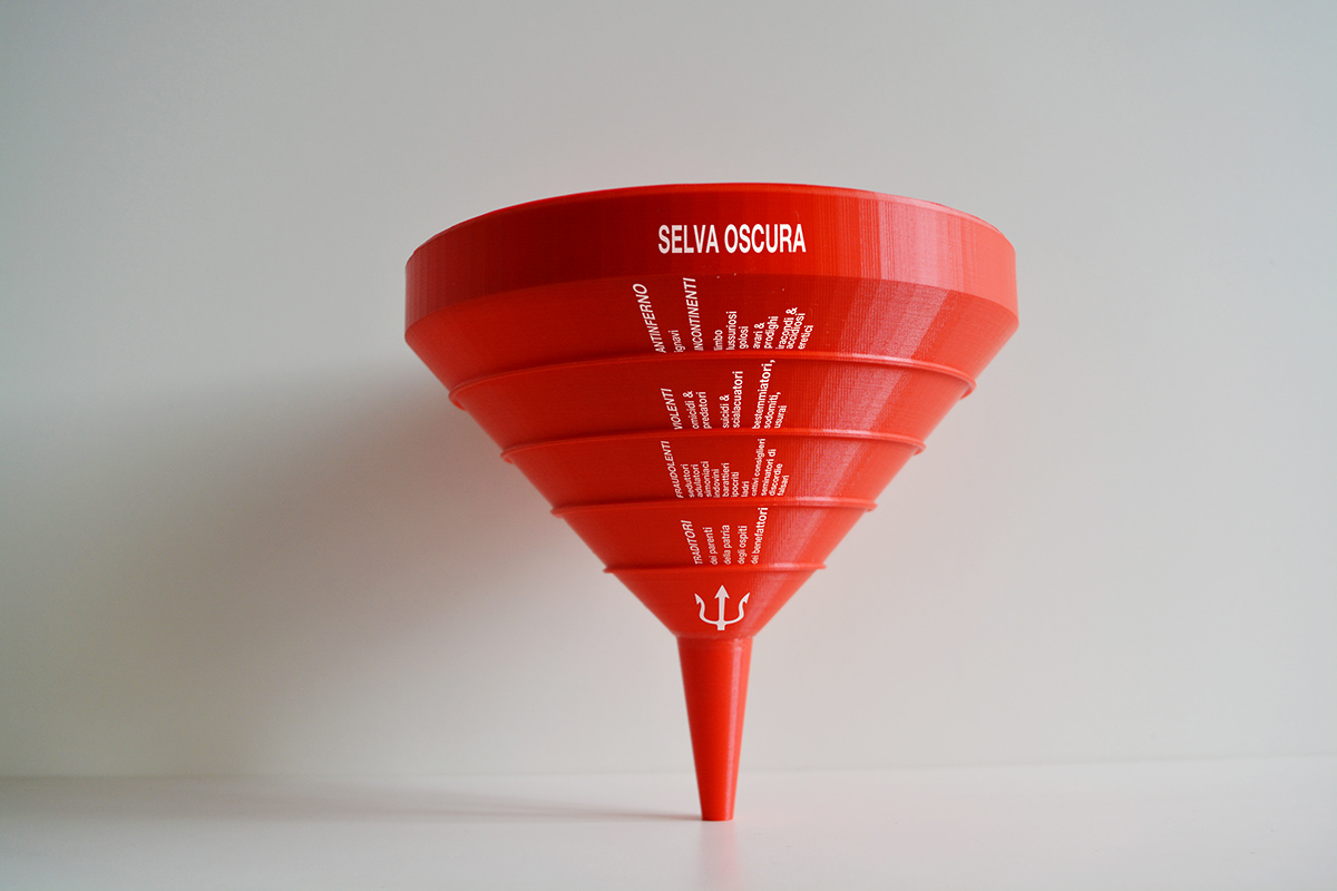 3D dante design funnel INFERNO kitchen modelling pop product design 