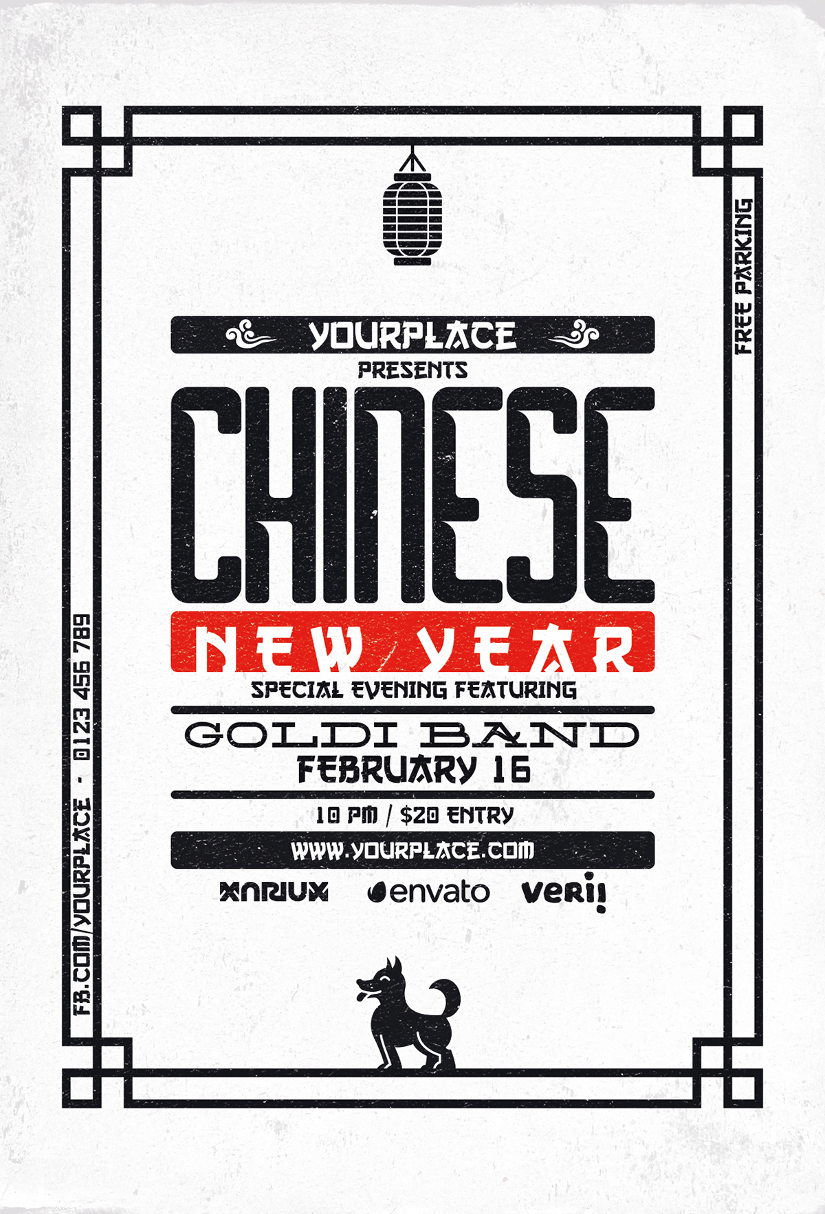 chinese new year flyer poster chinese modern template 2018 new year year of the dog cover