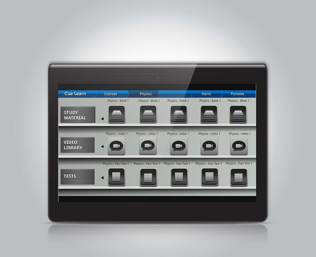 user interface Education tablet