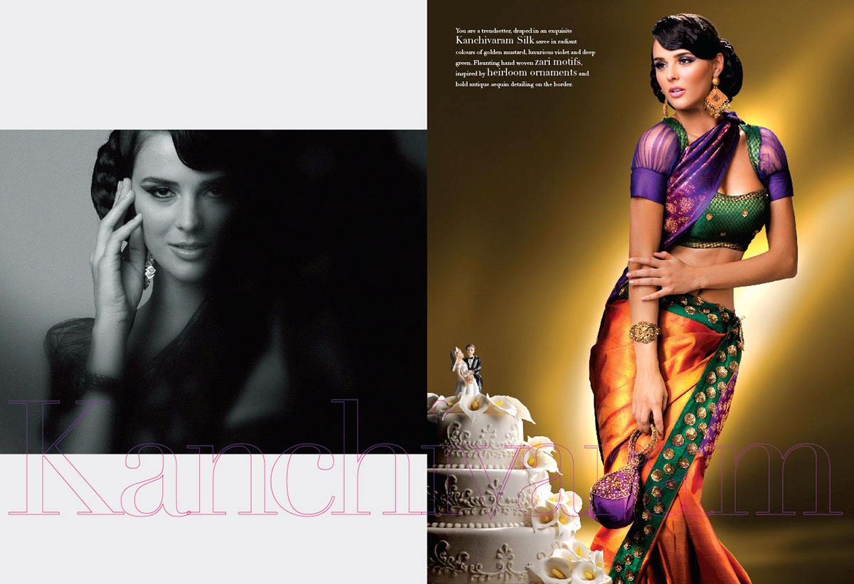 fashion photography saree Sakhi indian modern b&w colour apparel womans Catalogue model beauty