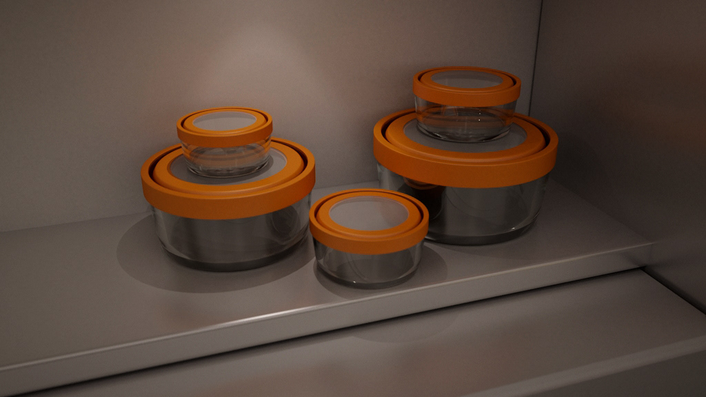 kitchen green cookware 3D Render