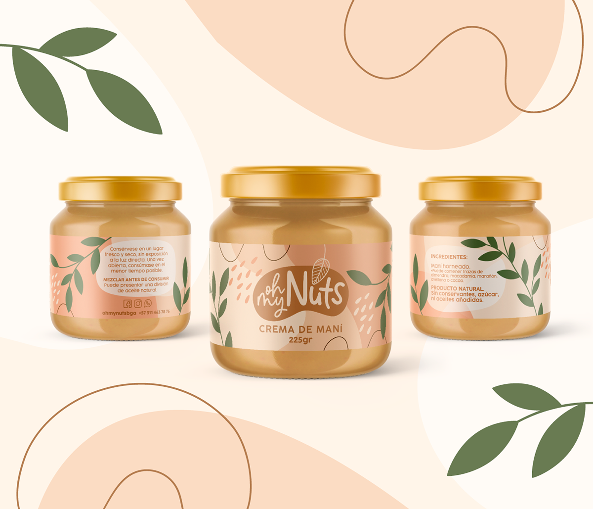 branding  butter design Food  healty logo nuts Packaging snak