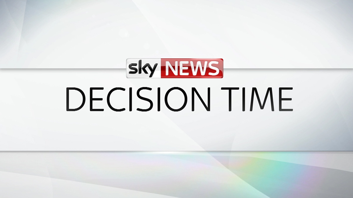 SKY Sky News infographic information design Ident reel Election DECISION TIME chart graph politics broadcast