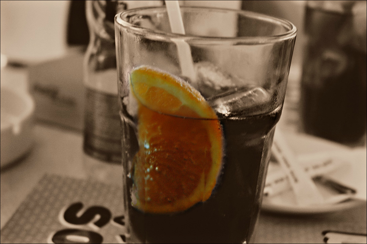 orange glass ice sumeer  Refreshing Drink Coca Cola coke