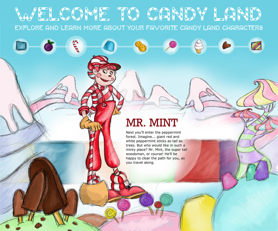 Flash interactive Candy Land children
