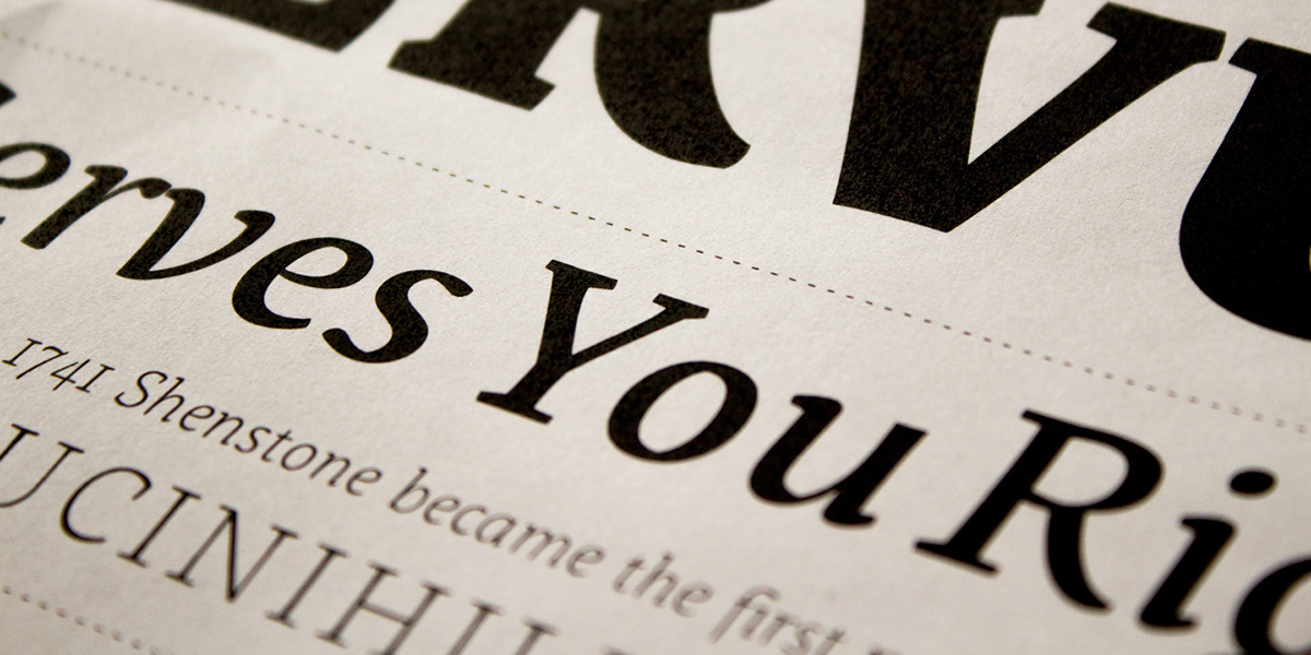 Typeface font servus