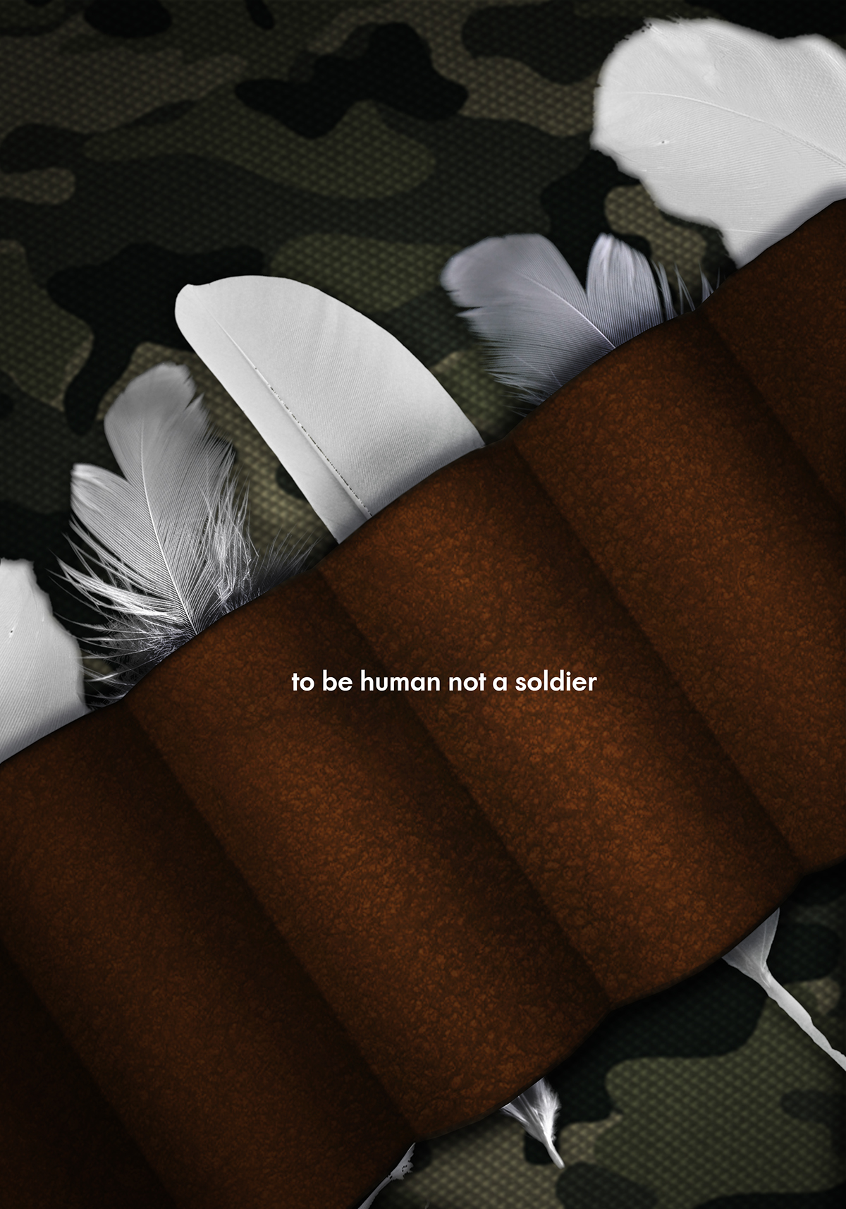 poster baby War Love feather belt human soldier