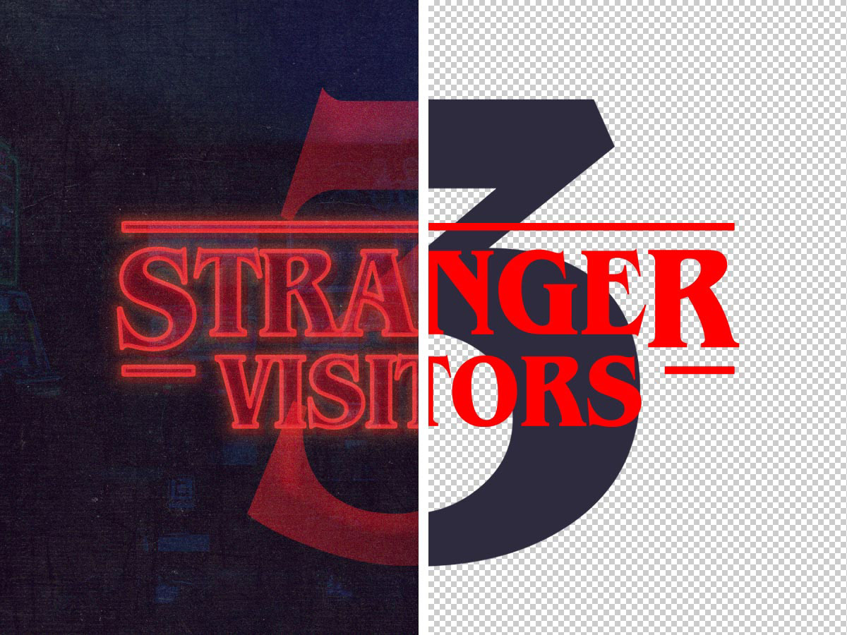 the designest free freebie psd text effect photoshop action typography   Netflix Stranger Things