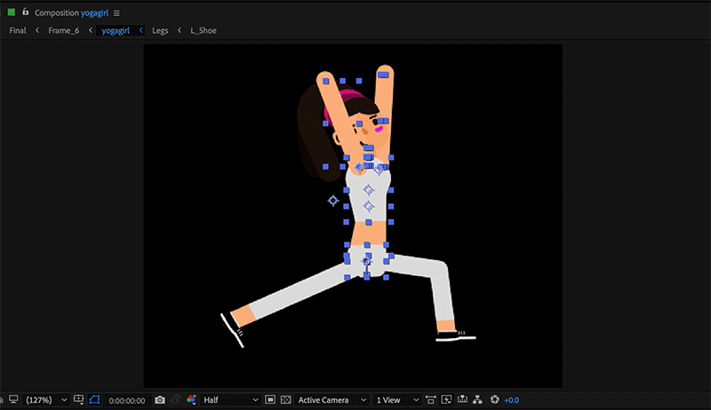 Character animation  rigging fitness DANCE   Yoga gym app zumba push-up