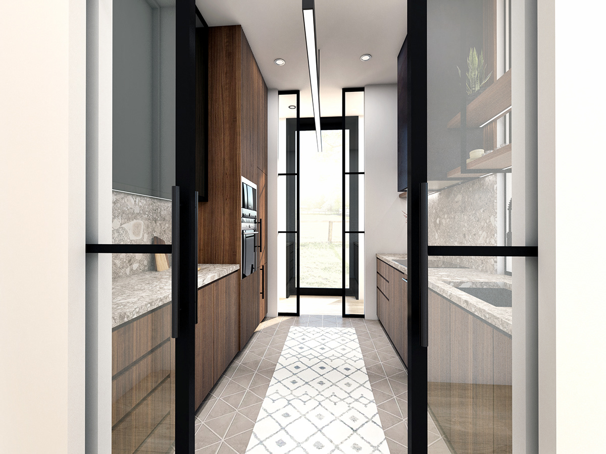 contemporary design Interior kitchen modern wood