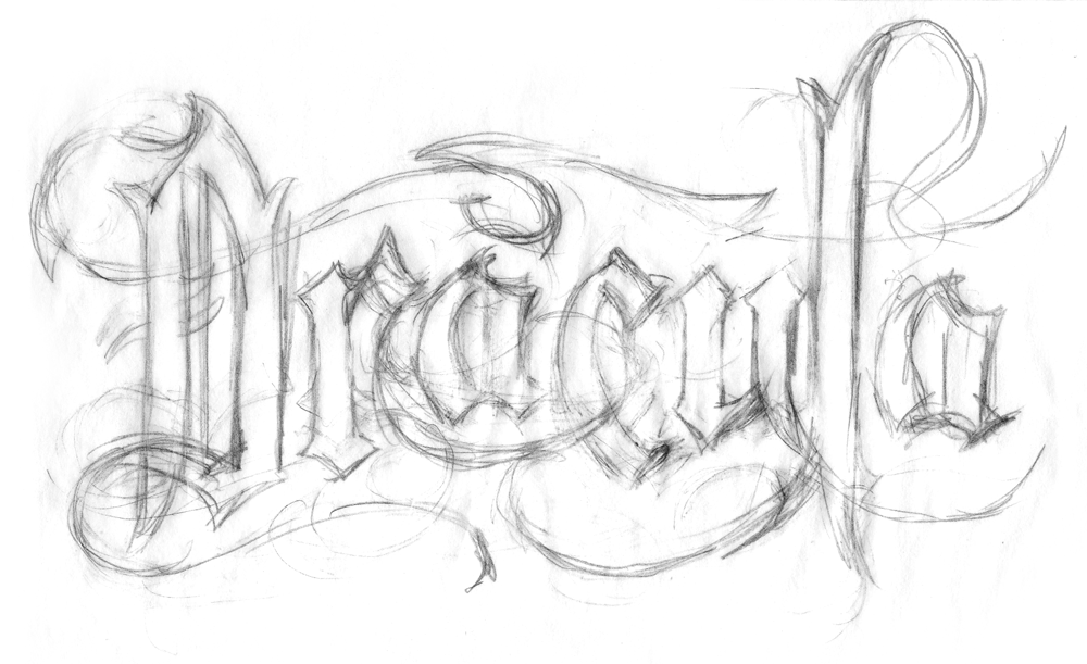 dracula Logo Design lettering vampire bram stoker qwerty type design logo Title treatment font