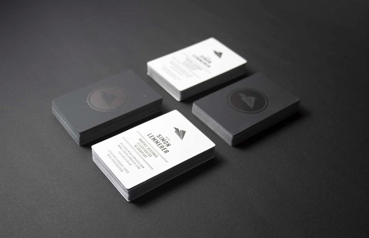 Paper plane black on black Corporate Design identitiy