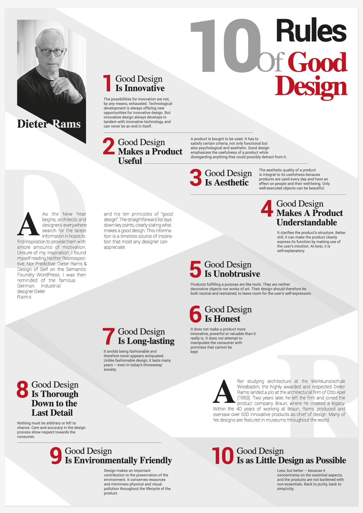 regiment gyde fælde Dieter Rams: 10 Principles for Good Design - Posters on Behance