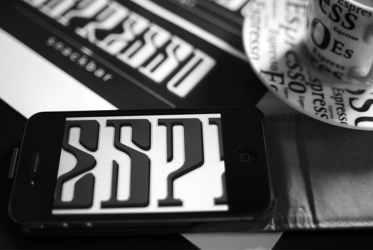 branddesign logo espresso typo stationary pencil paper bar cafe #HP  