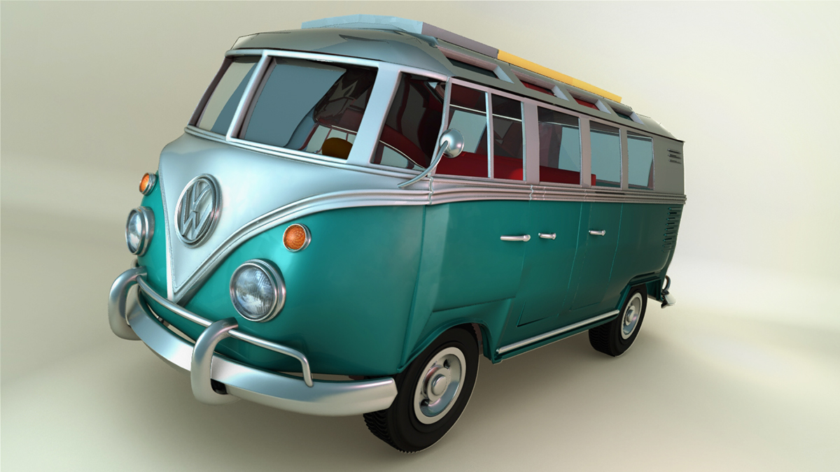 3D vokswagen camper van Alexe Villamarzo VW Maya