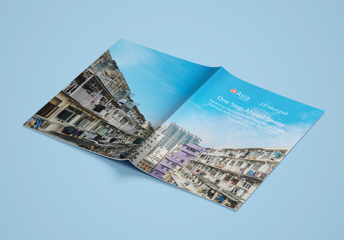 Adobe Portfolio backdrop brochure graphic design  Hong Kong ONE STEP AHEAD SERIES