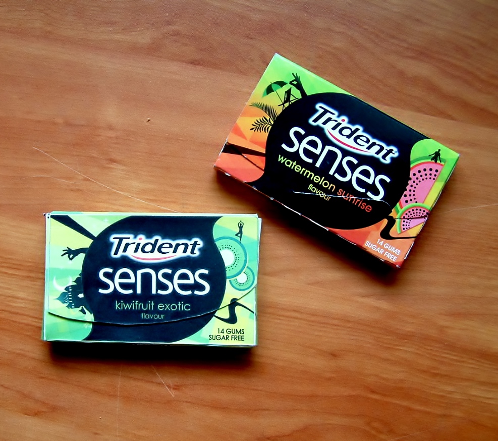 Trident senses kiwi novo sabor new flavour pastilhas Ilustração