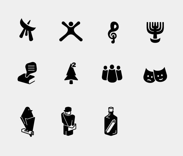 icons Isometric symbols logos