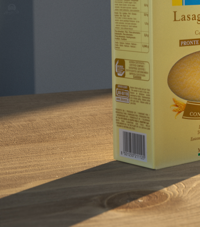 3D rendering Food  Pasta Lasagne De Cecco advert photorealism CGI 3d visual beauty visual 3D Packaging Visual 3d beauty visual 3d Advertising 3D photography