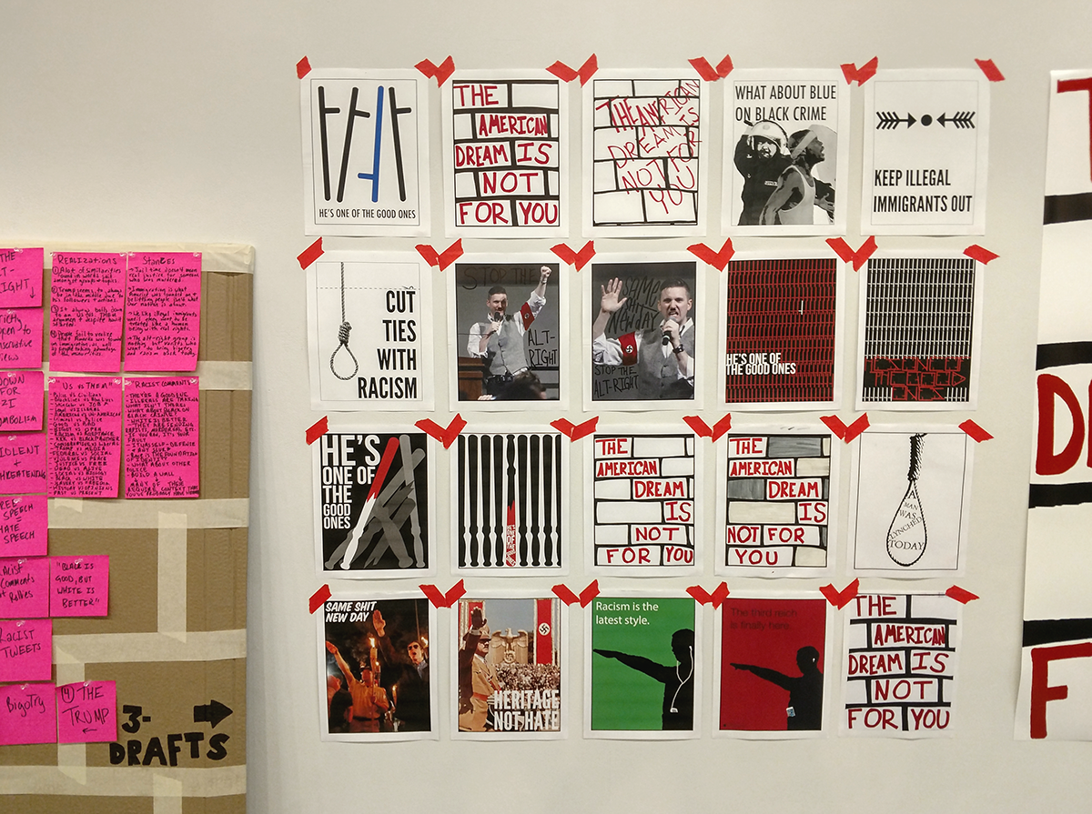 Winthrop University Department of Design Political posters Poster Design graphic design  racism Donald Trump
