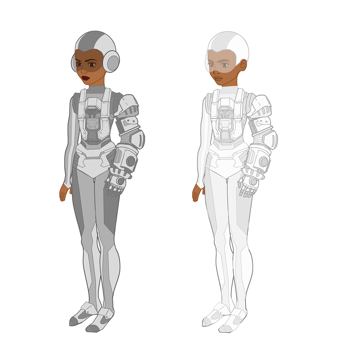 Adobe Portfolio doll toy mech robot Cyborg Action Figure toy design  Gender kids