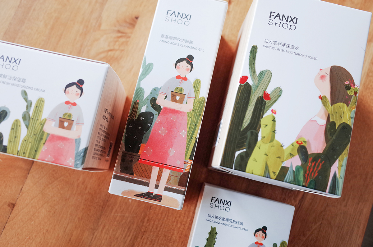 cactus cactus girl package design  packaging illustration