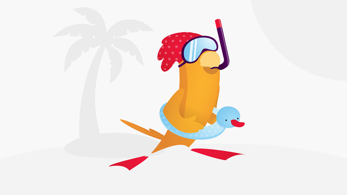 Learn languages parrot Mascot Character design 