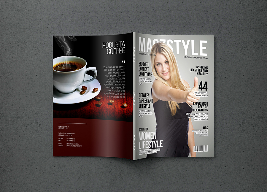 a4 brochure Mockup catalog design graphic Layout magazine free freebie mock-up showcase presentation print psd