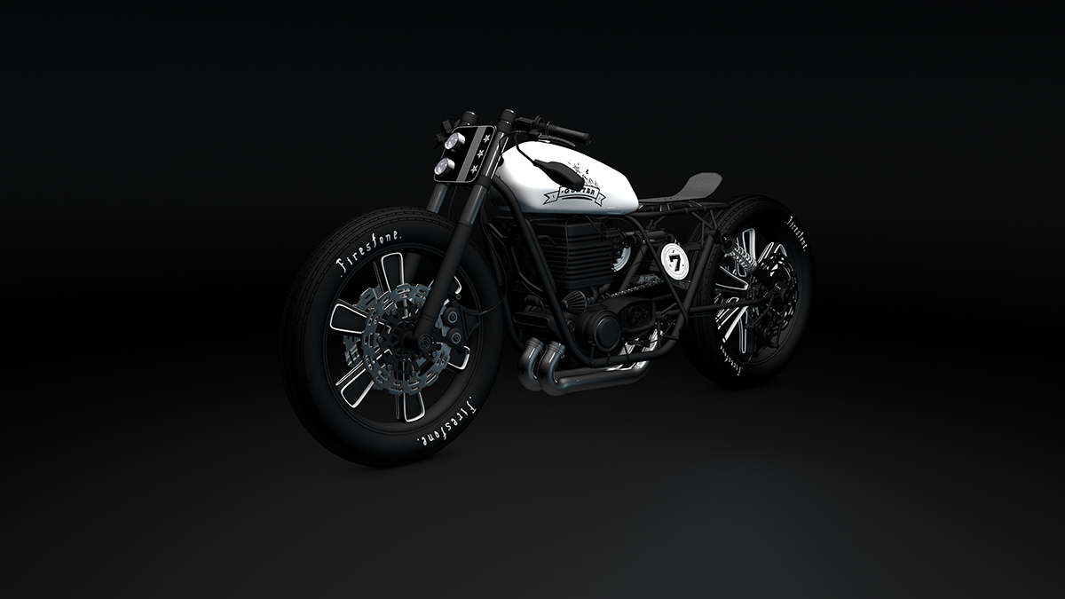 gumper moto Bike Retro Custom black