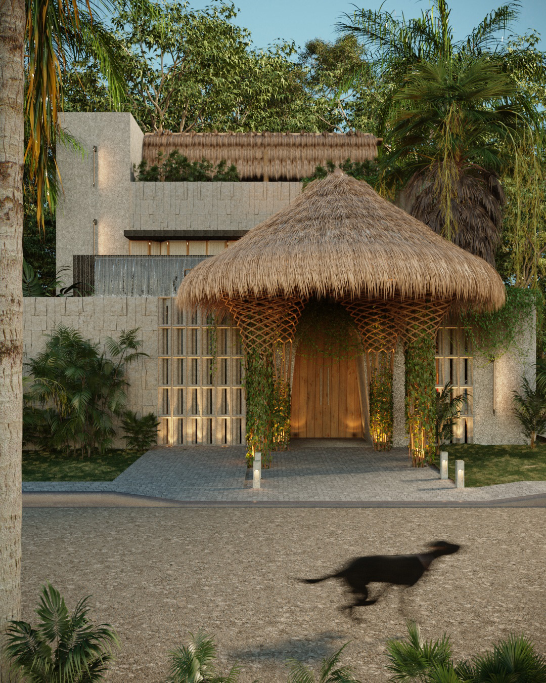 house tulum architecture visualization 3ds max corona archviz Render interior design  CGI