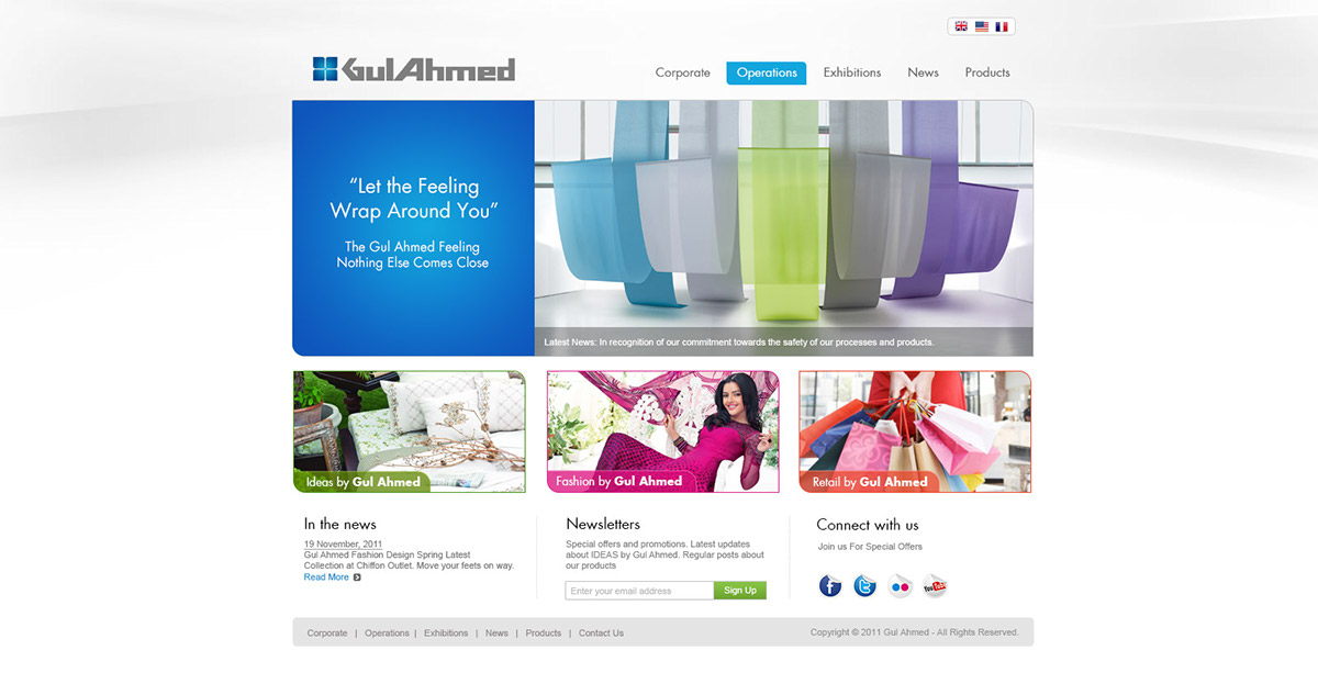 Fabric website textile website GulAhmed