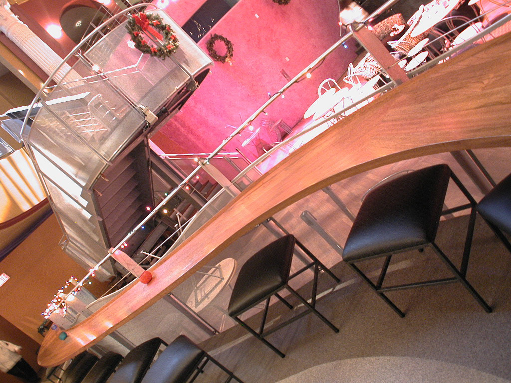 restaurant bar theater  furniture Staircase Retail