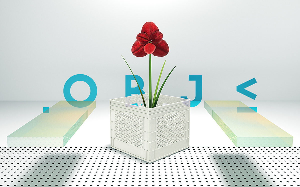 objects plants 3D CGI 3d art vray c4d flower set setdesign