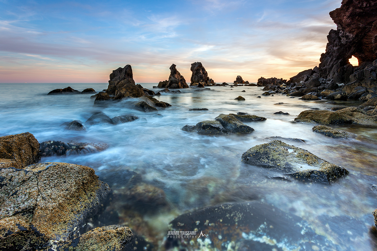 Adobe Portfolio Landscape seascape sea rocks water long exposure sunset waves