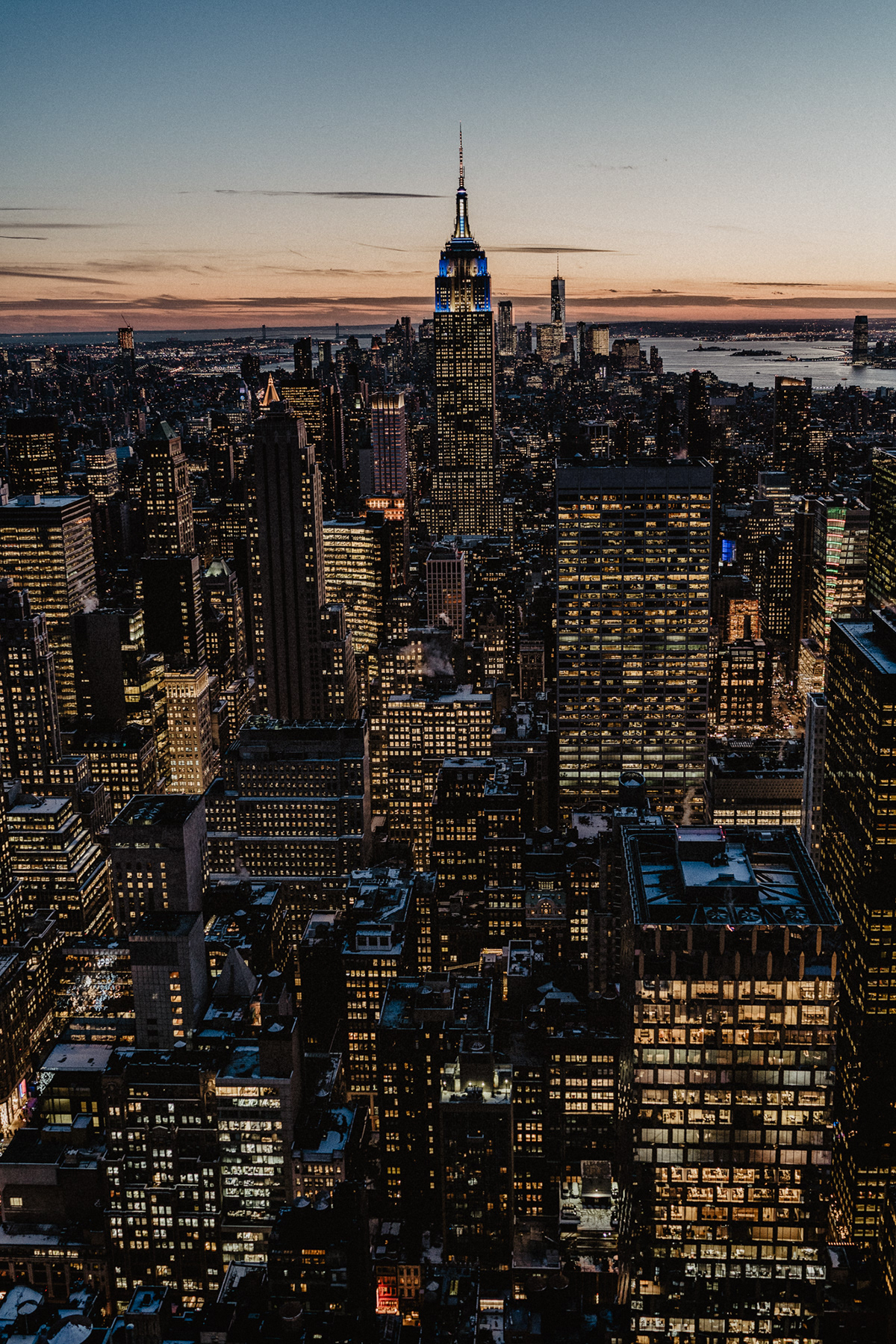 New York December winter usa city skyline Sony 35mm