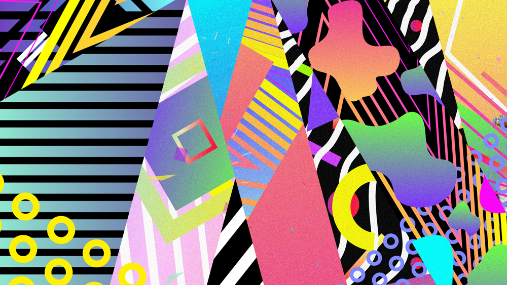 pattern psychedelic neon freeform geometric party color acid design Web illusion