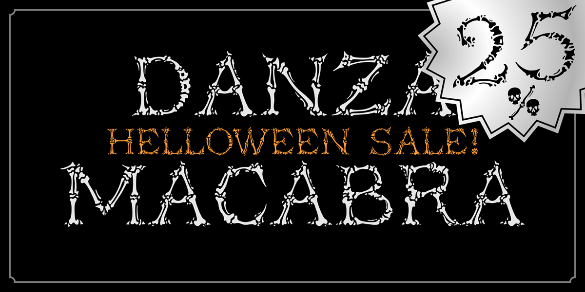 fonts Danza Macabra danza macabra Halloween skull bones horror spooky dead skeleton otherworldly death