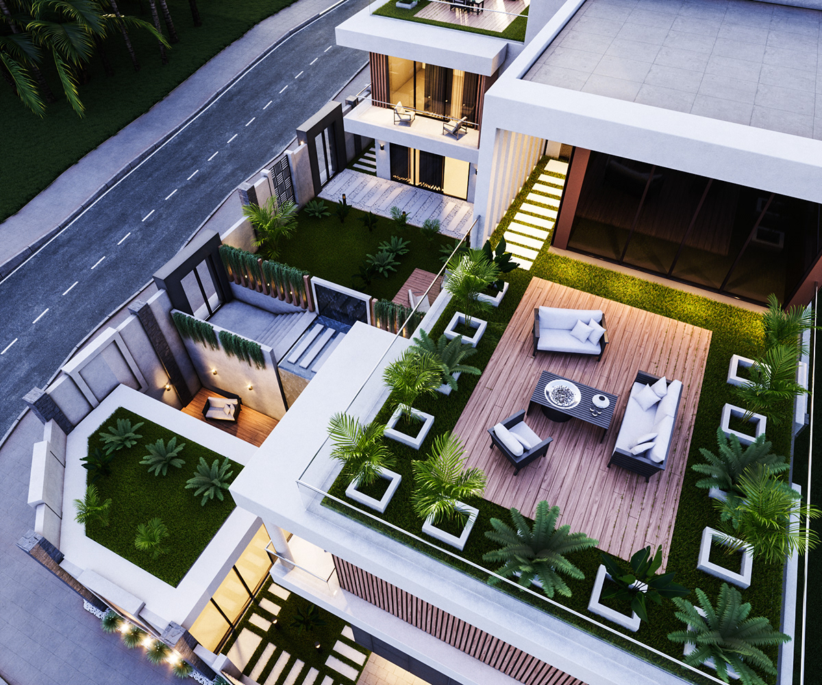 Render architecture exterior visualization Villa armada