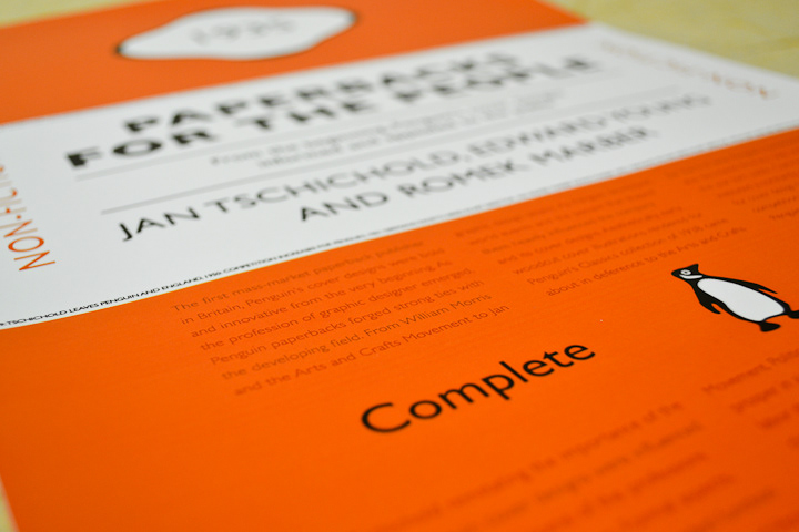 book cover design print poster orange penguin