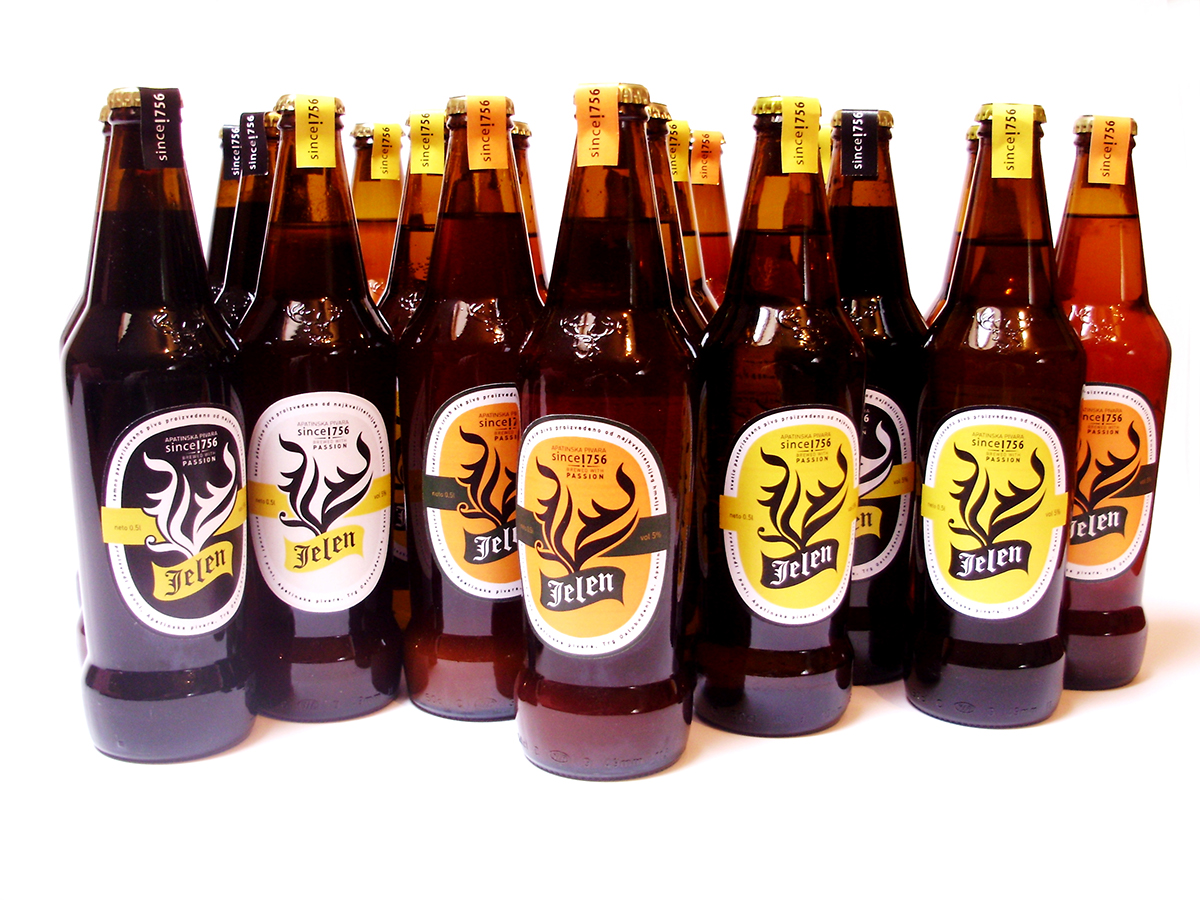 beer jelen redesign logo Label ale