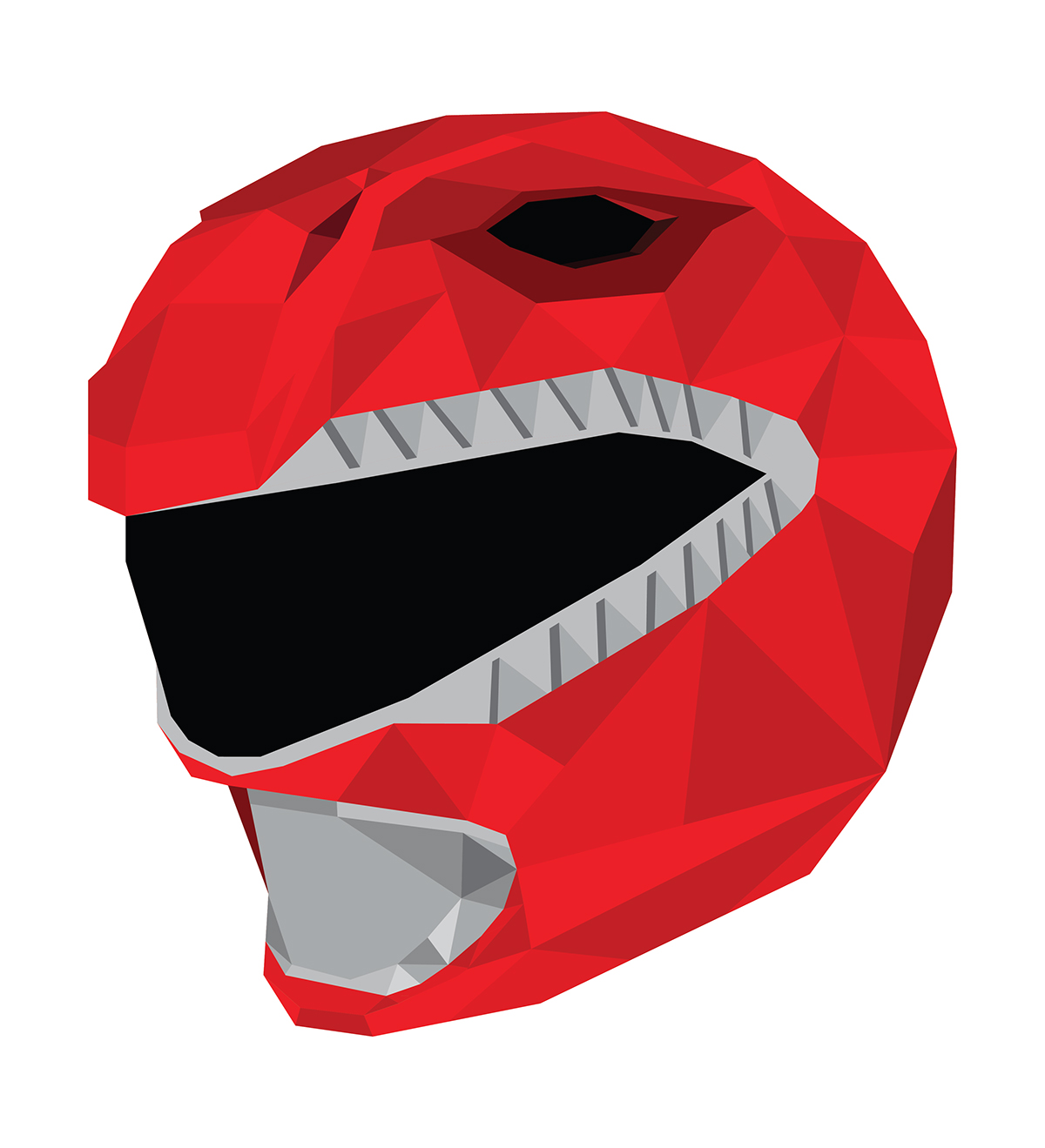 geometric Power Rangers line drawing line red ranger green ranger Pink Ranger geometric drawing shapes saban Low Poly