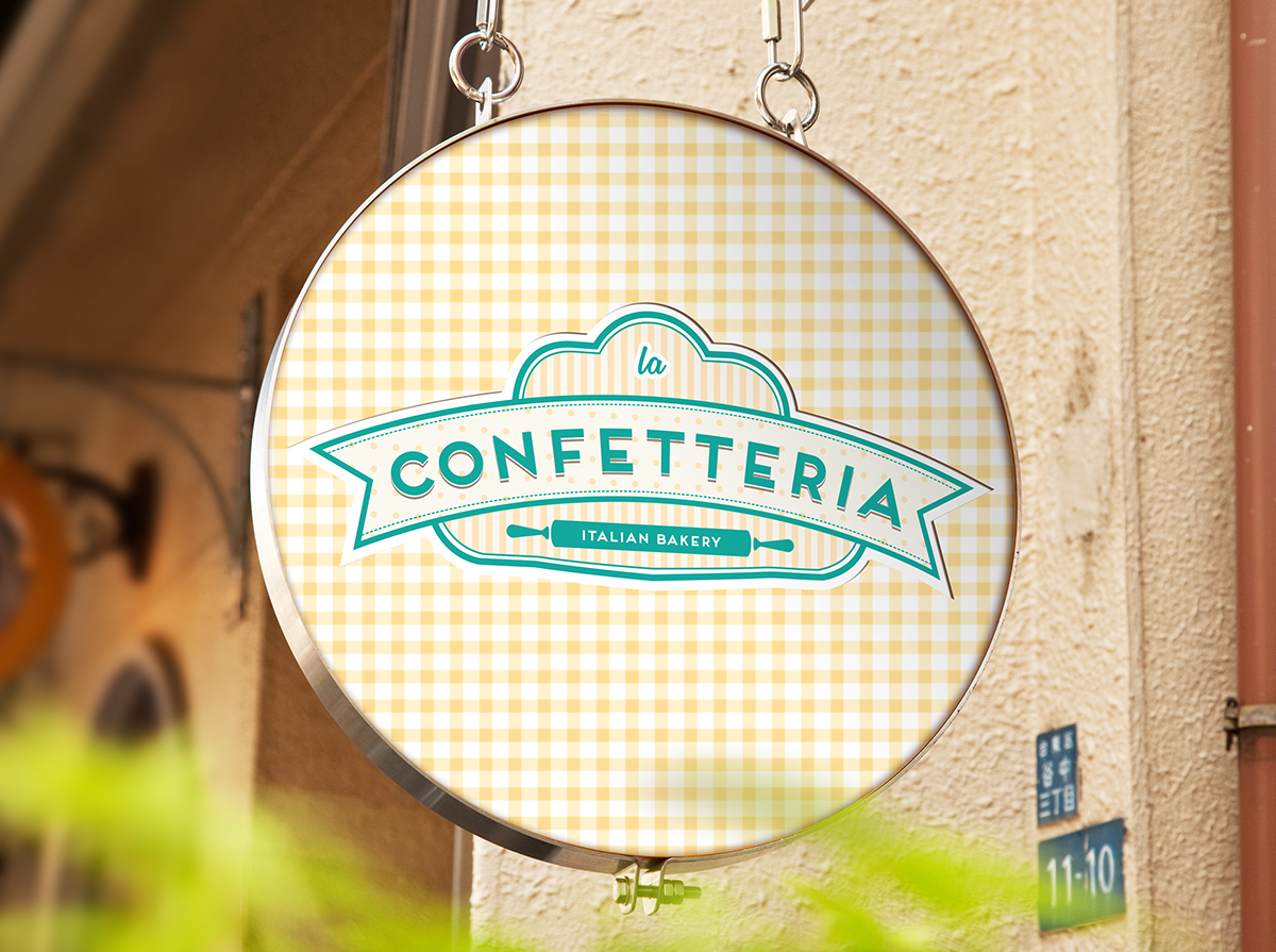 bakery italia confetteria logo identity