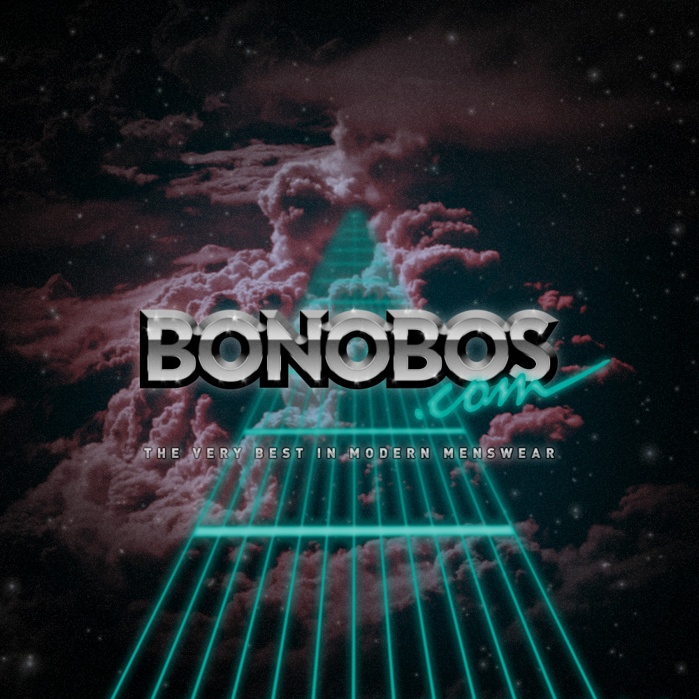 bonobos 80s neon chrome 80s type Menswear logo