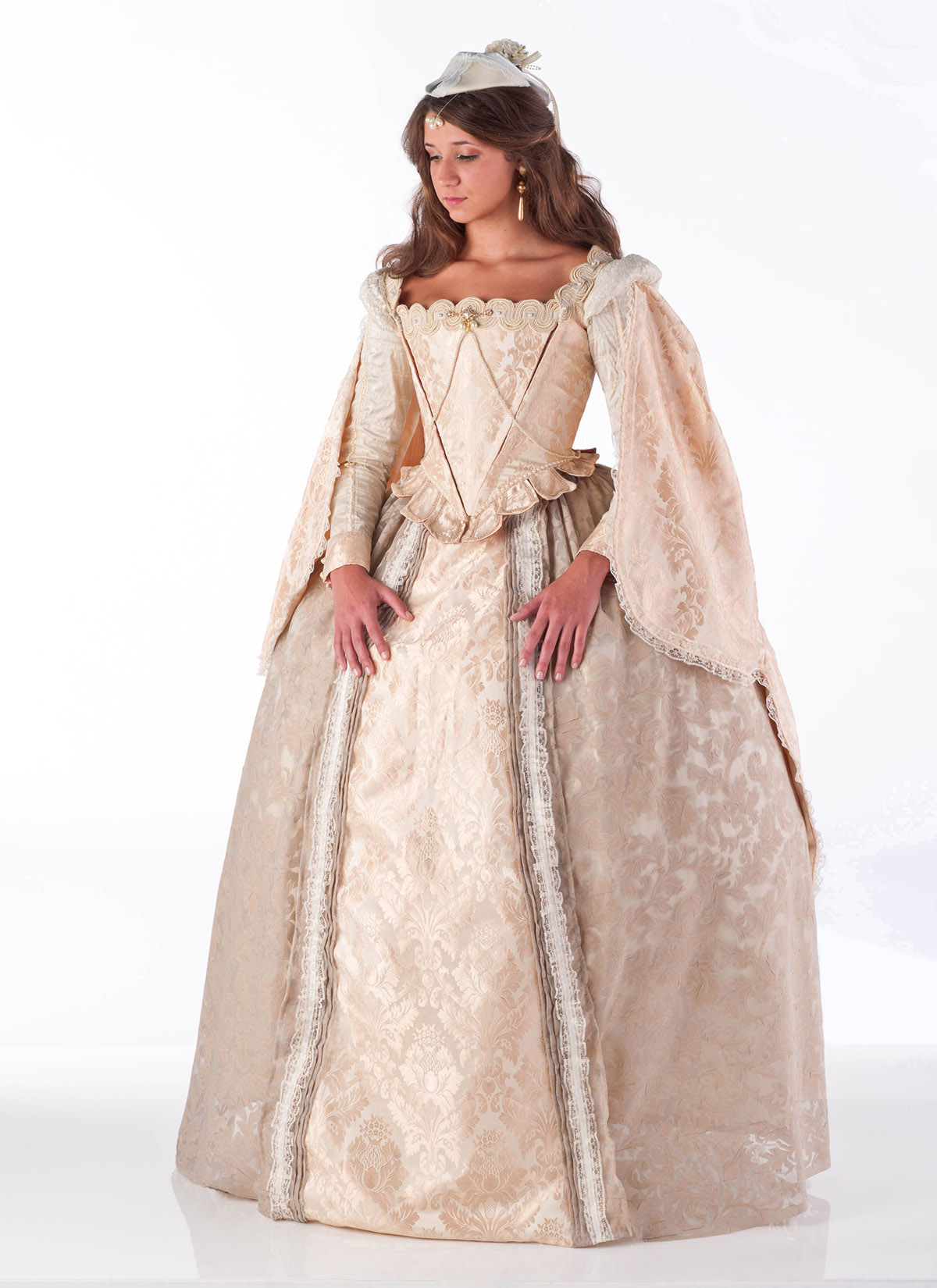 Renaissance elizabethan gown historical period wedding dress