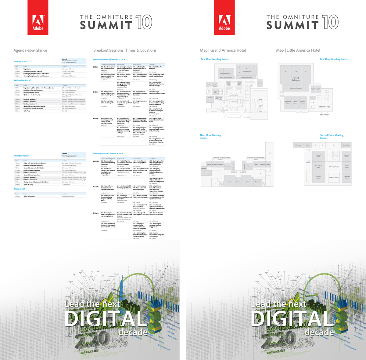 adobe Adobe Summit Events Event Design Signage banners tickets