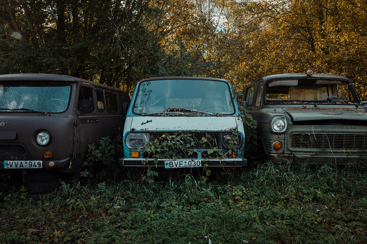 Soviet Cars abandoned graveyard car rusty automobiles old autumn hystorical